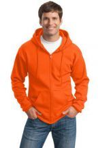 Port & Company® Adult Unisex 9-ounce, 50/50 cotton/poly Tall Essential Fleece Full-Zip Hooded Sweatshirt